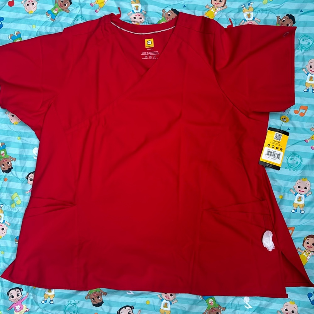 Its a red shirt for nursing Size 2X•2X•2T